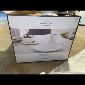 Brand new Threshold Beaded Rim Dinnerware Set